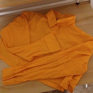 Orange top, size S in juniors, H&M